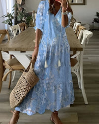 Théodora | V-Neck Maxi Dress