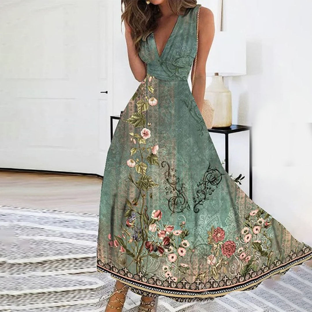 Ella™ | Women’s Sleeveless V-Neck Maxi Dress