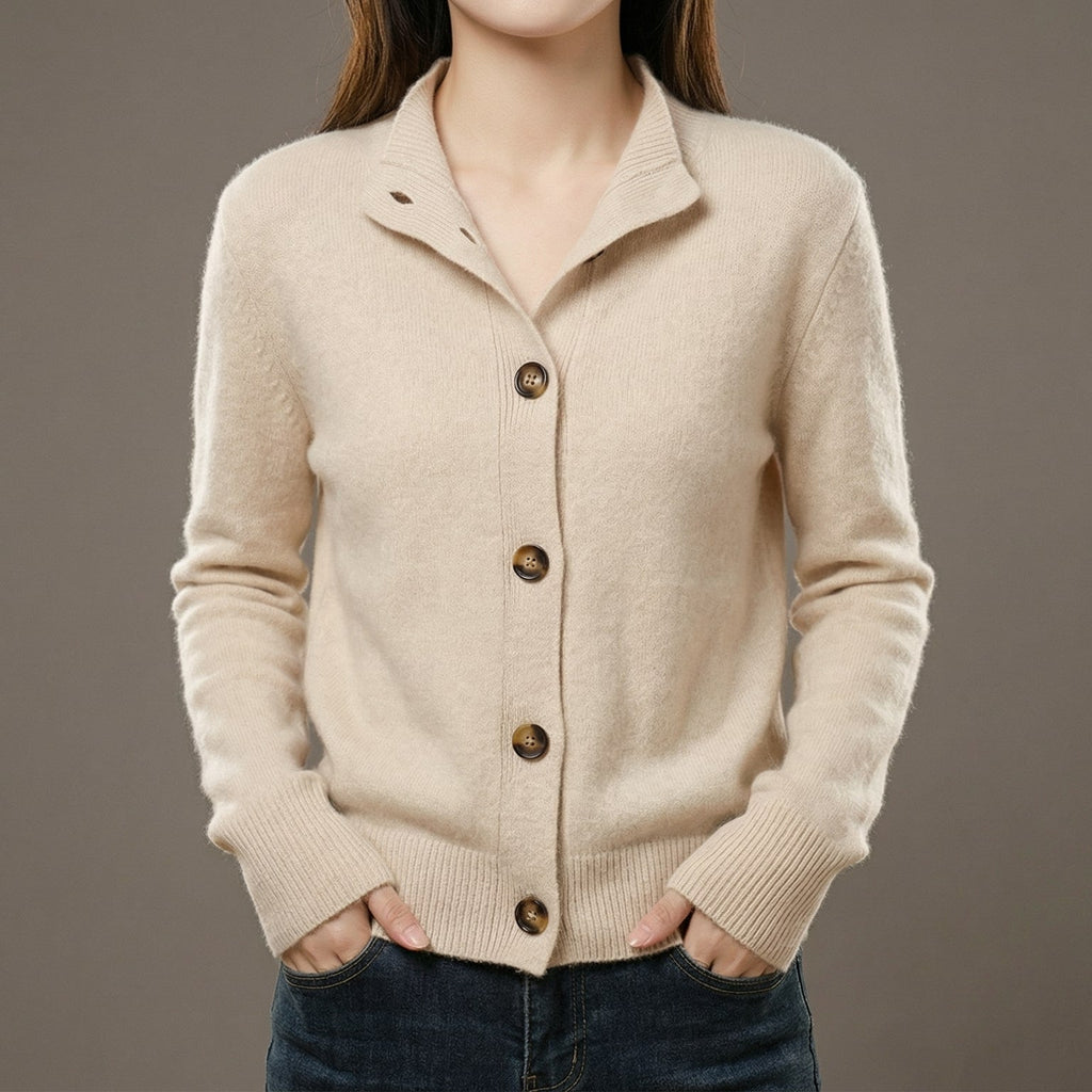 Reagan | Button Up Cardigan with Collared Detail