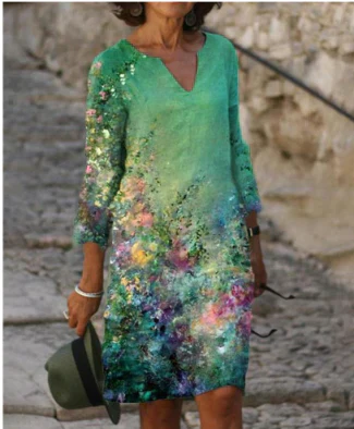 Isabella™ | Women’s Floral V-Neck Midi Dress