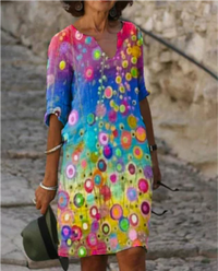 Isabella™ | Women’s Floral V-Neck Midi Dress