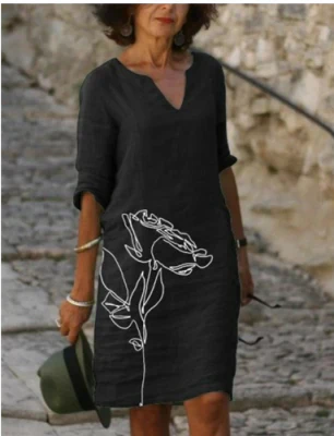 Isabella™ | Women’s Floral V-Neck Midi Dress