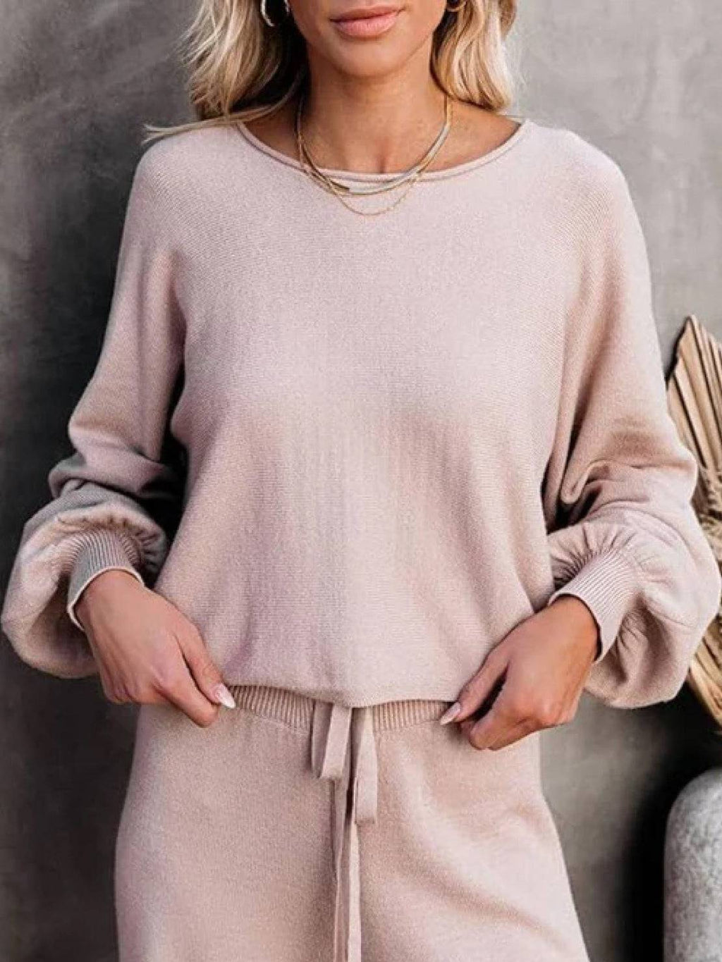 Hailey™ | Women's Cropped Sweatshirt and Wide-Leg Pants Lounge Set