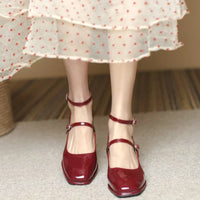 Celeste™ | Women's Ankle Strap Block Heel Pumps Square Toe Mary Jane