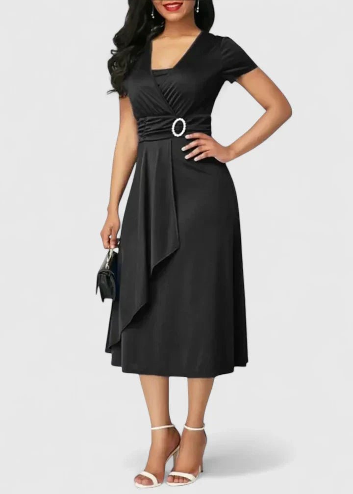 Zhyrelle™ | Chic Midi Dress for Any Occasion