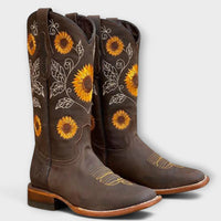 Dakota™ | Sunflower Embroidered Cowboy Boots