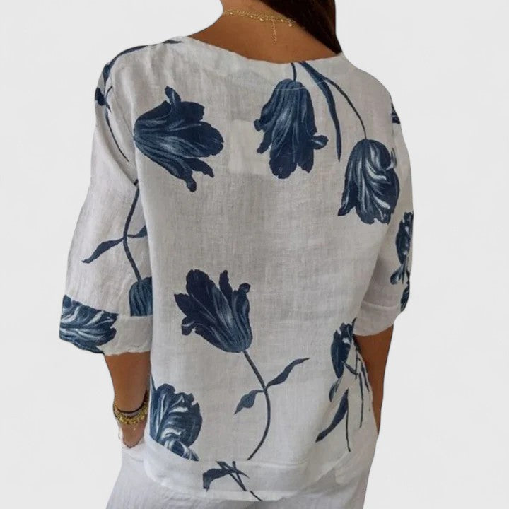 Isabel™ | Chic Floral Pattern Blouse for Special Occasions