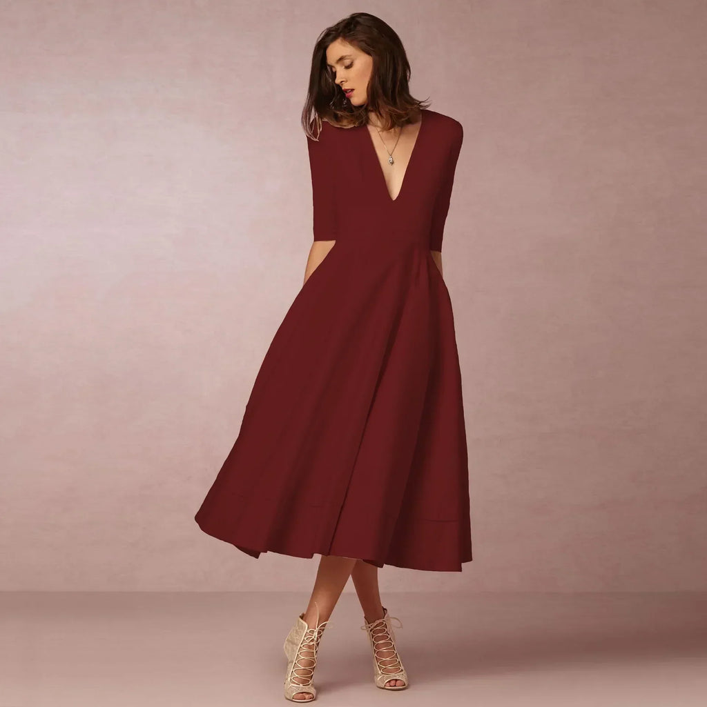 Allison™ | Women’s Elegant Flowing Midi Dress
