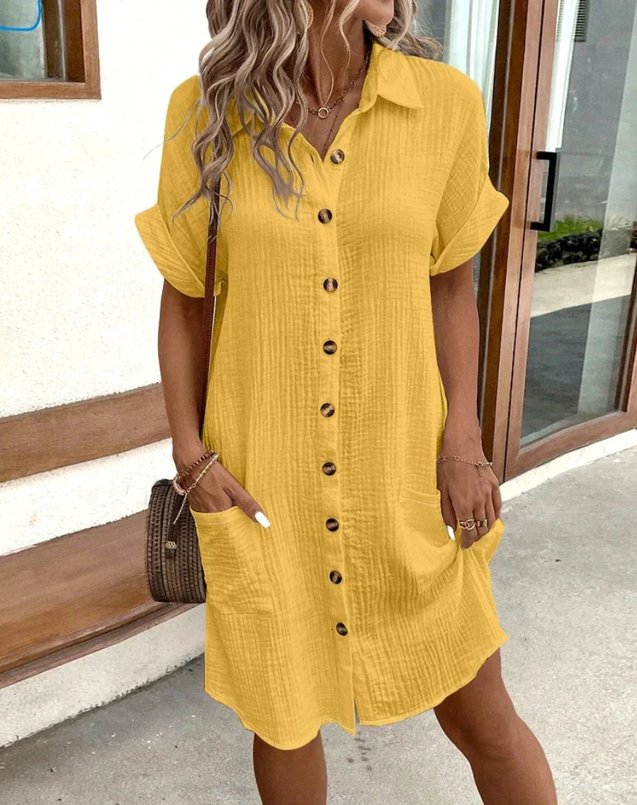 Liane™ | Serenity Cotton Mini Dress for Everyday Wear