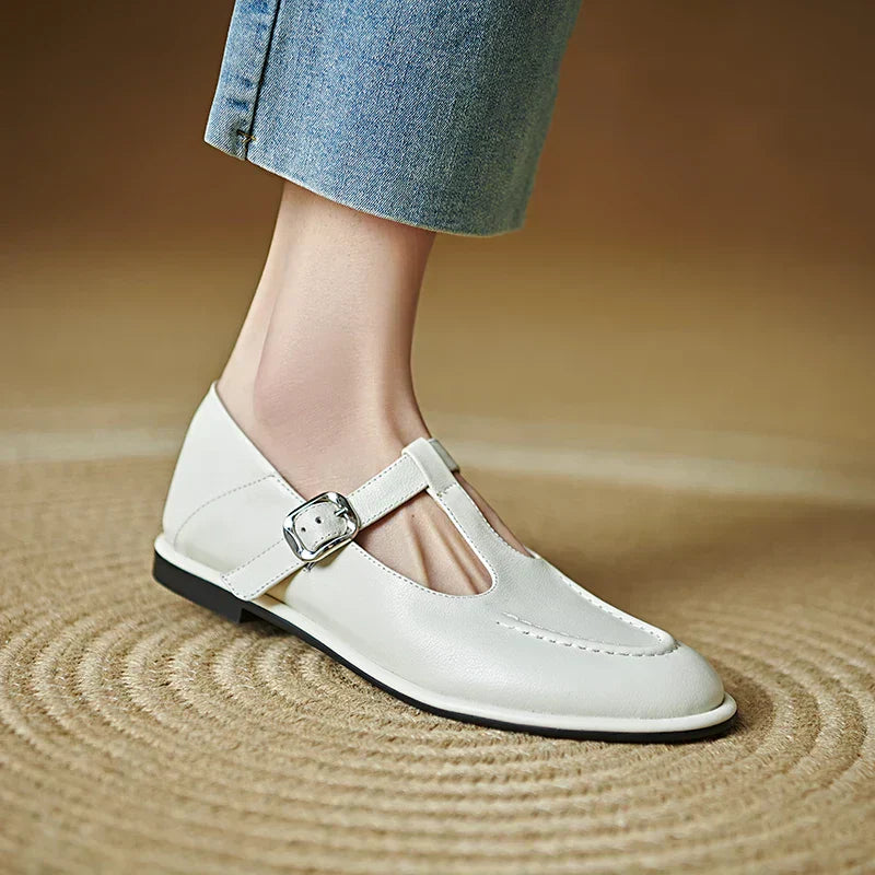 Petra™ | Women's T-Strap Mary Jane Flats Round Toe Low Heel Pumps