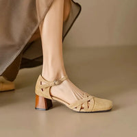 Wilhelmina™ | Caged Strappy Block Heels