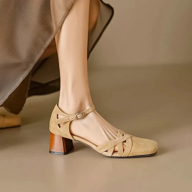 Wilhelmina™ | Caged Strappy Block Heels