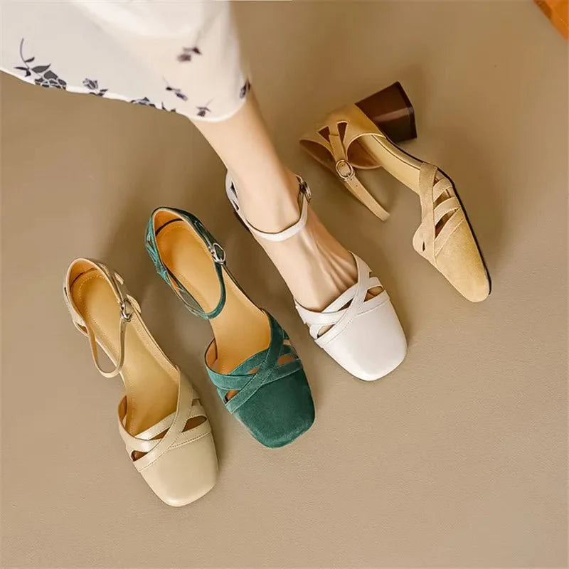 Wilhelmina™ | Caged Strappy Block Heels