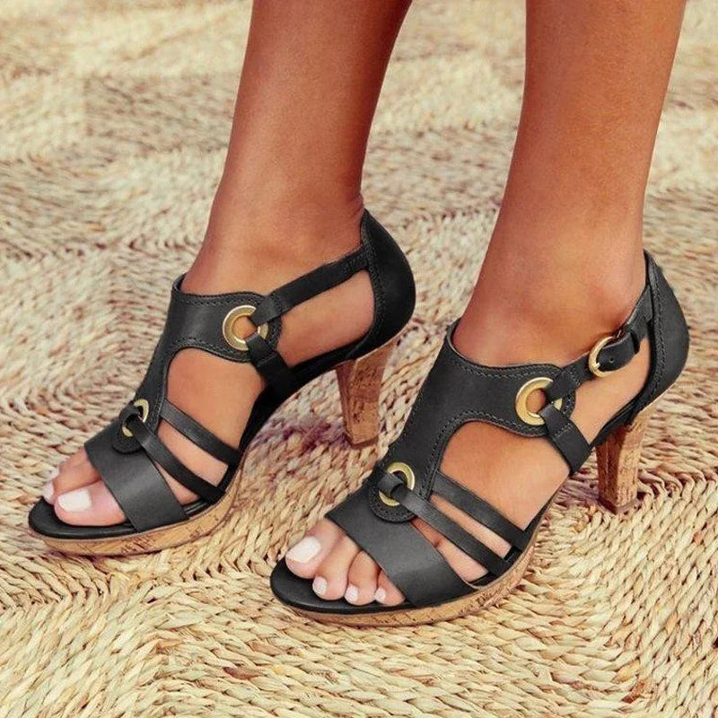 ROSA | Strappy Caged High Heels