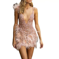 Jasmine™ | Women’s Cocktail Dress with Fringe Feathers