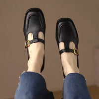 Wren™ | Women's T-Strap Mary Jane Shoes Square Toe Low Block Heel