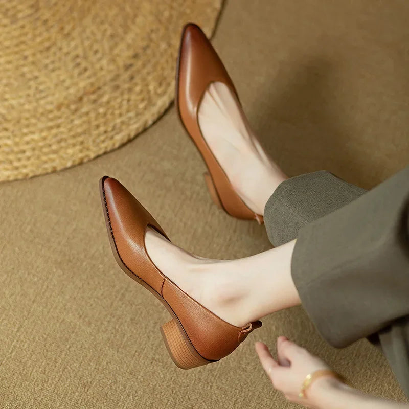 Harriet™ | Women's Block Heel Pumps Pointed Toe Slip On Work Shoes