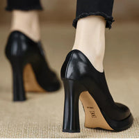 Giselle™ | Women's High Heel Pumps Platform Block Heel Side Zipper