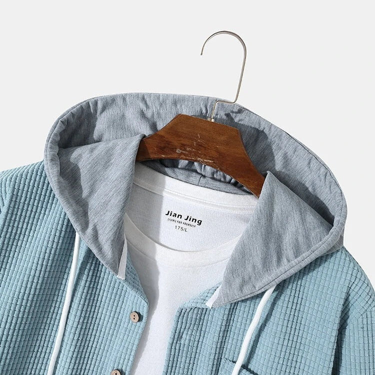 Bordeaux Hooded Cord Shirt
