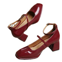 Celeste™ | Women's Ankle Strap Block Heel Pumps Square Toe Mary Jane