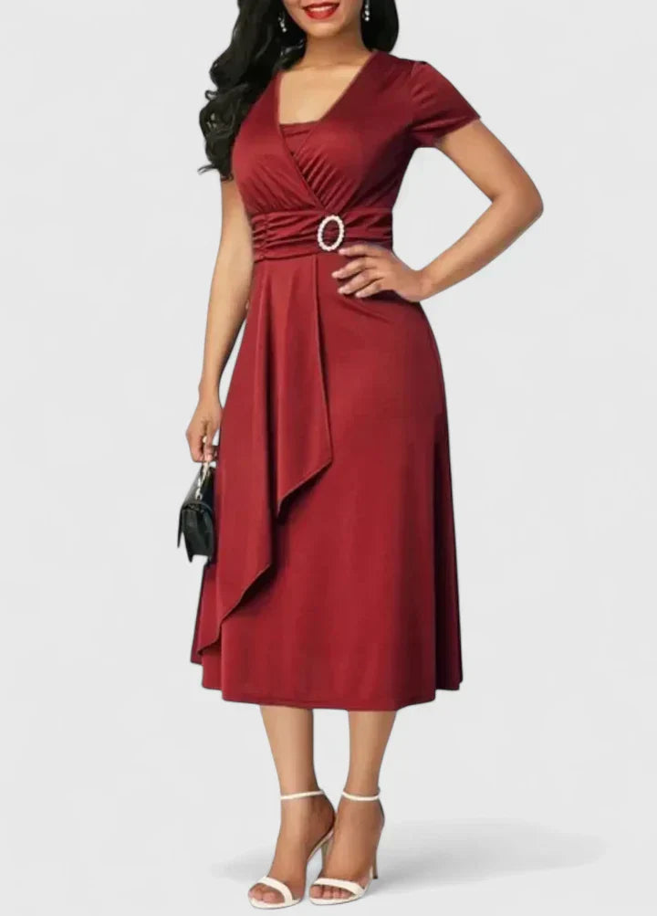Zhyrelle™ | Chic Midi Dress for Any Occasion