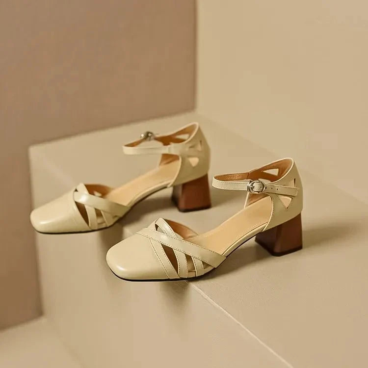Wilhelmina™ | Caged Strappy Block Heels