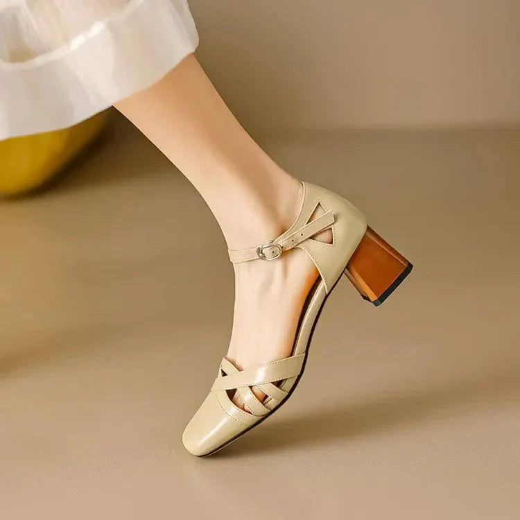 Wilhelmina™ | Caged Strappy Block Heels