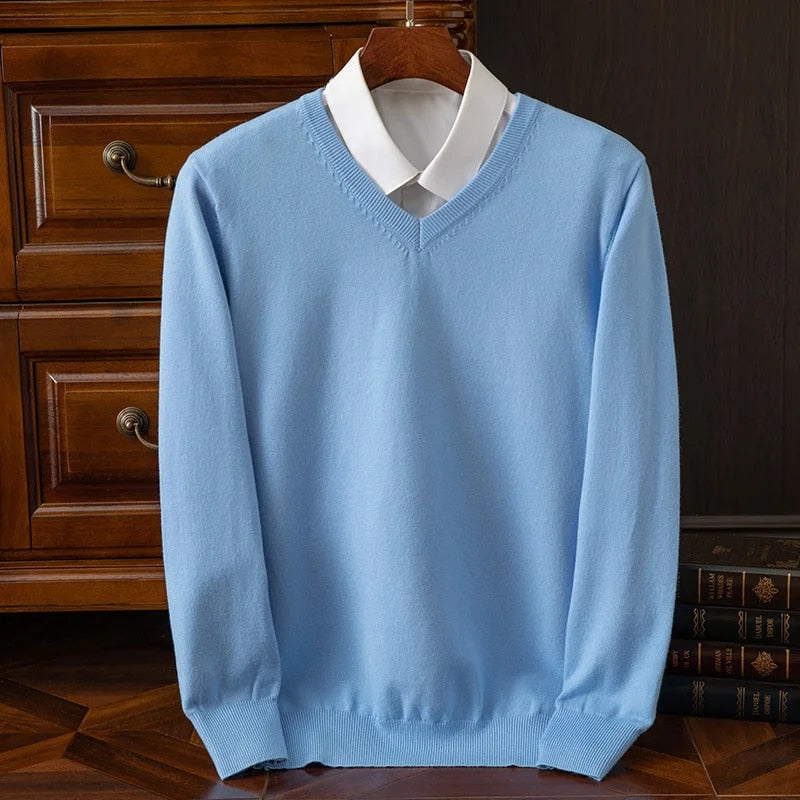 Olympia Cashmere-Feel V-Neck Sweater