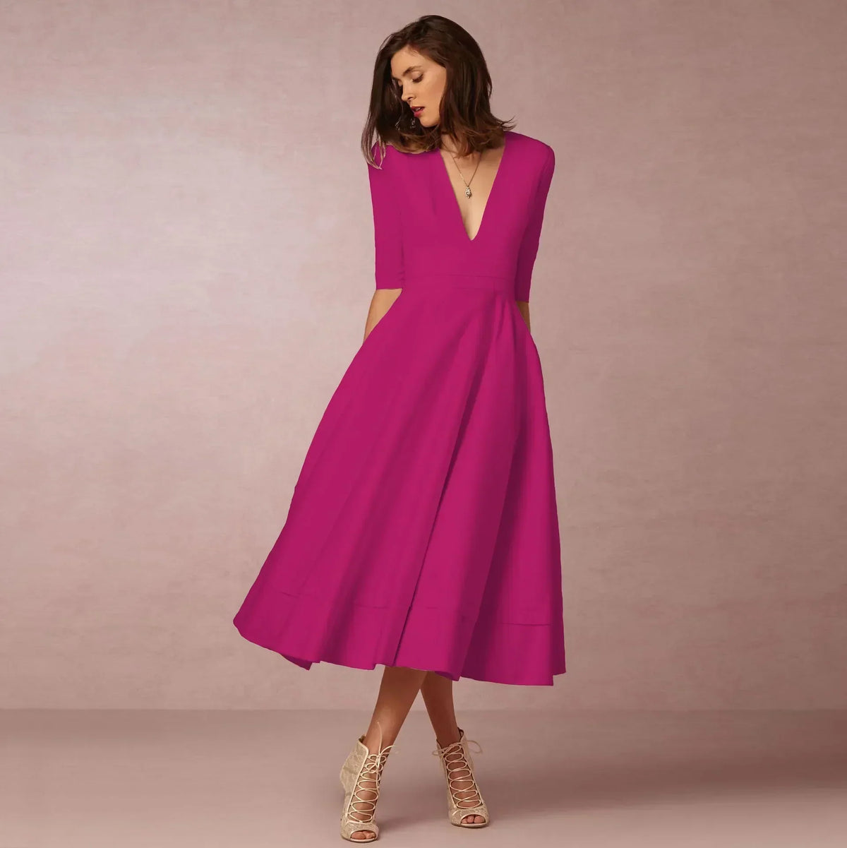 Allison™ | Women’s Elegant Flowing Midi Dress