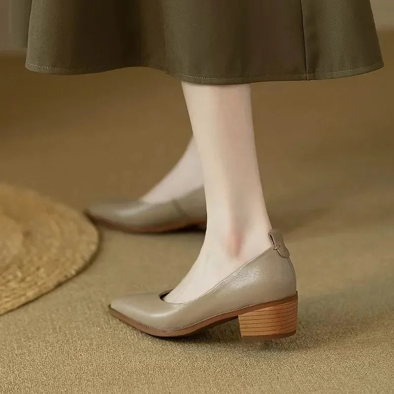 Harriet™ | Women's Block Heel Pumps Pointed Toe Slip On Work Shoes