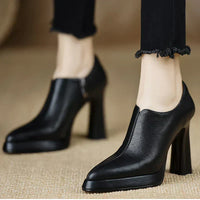 Giselle™ | Women's High Heel Pumps Platform Block Heel Side Zipper