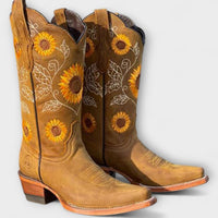Dakota™ | Sunflower Embroidered Cowboy Boots