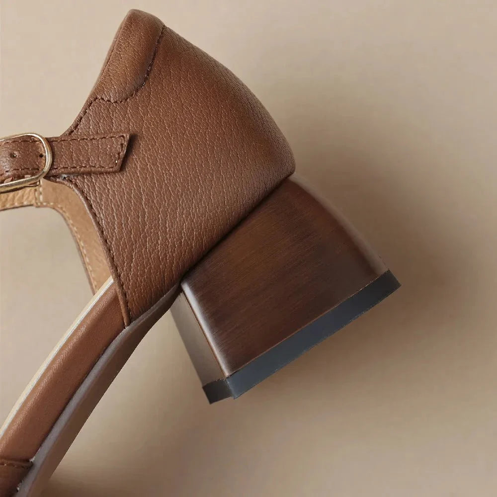 Augusta™ | Cutout Ankle Strap Block Heels