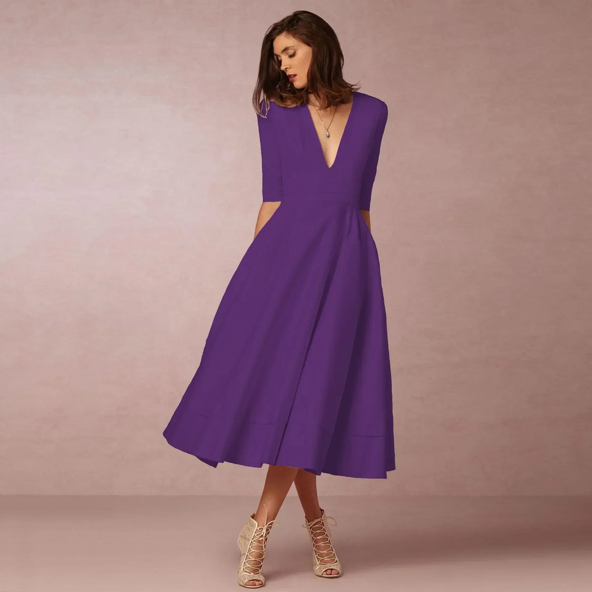 Allison™ | Women’s Elegant Flowing Midi Dress