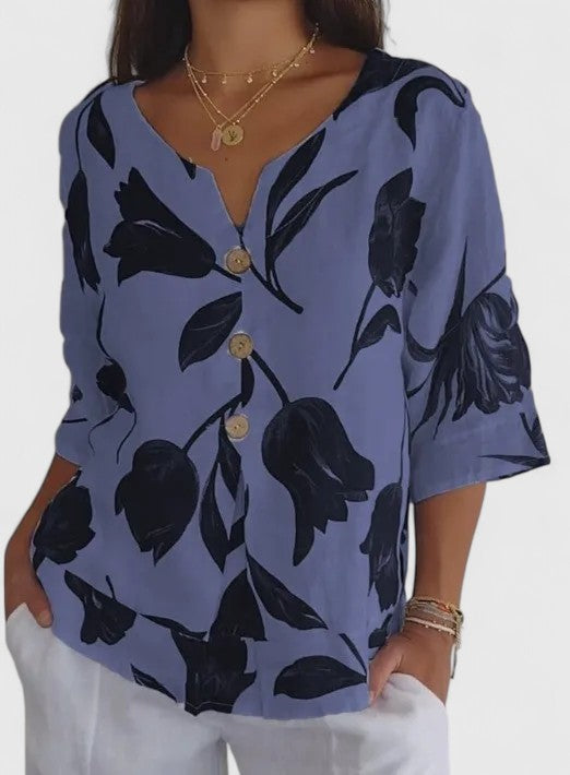 Isabel™ | Chic Floral Pattern Blouse for Special Occasions