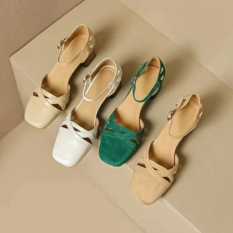 Wilhelmina™ | Caged Strappy Block Heels