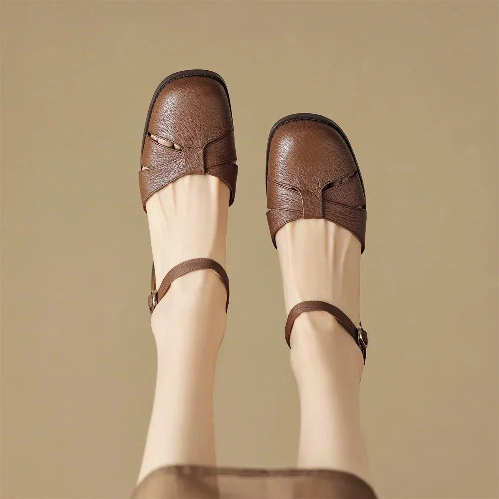 Augusta™ | Cutout Ankle Strap Block Heels