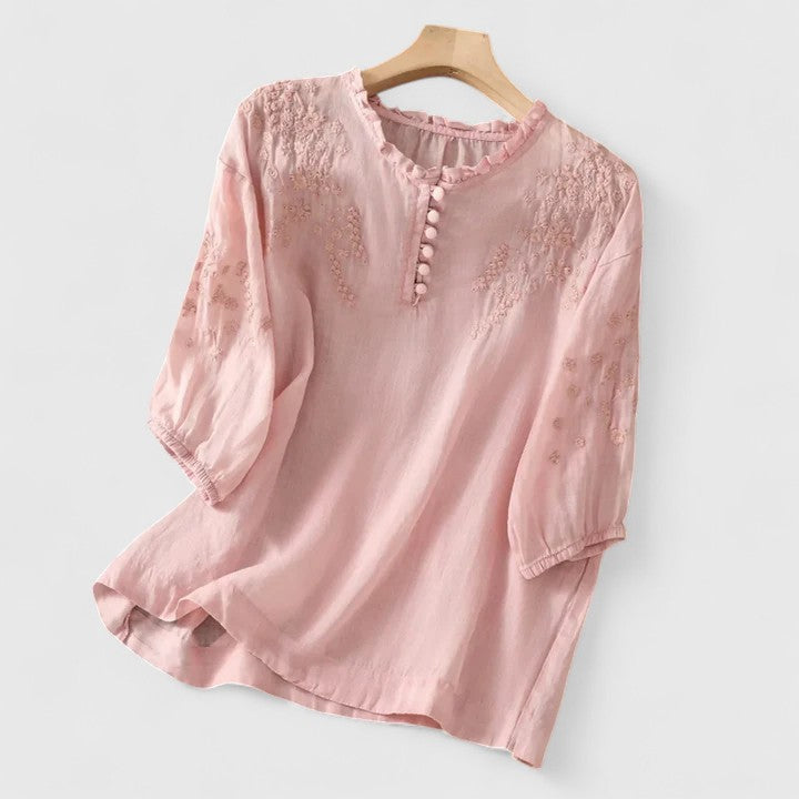 Vasilene™ | Chic Button-Front Blouse for Any Occasion