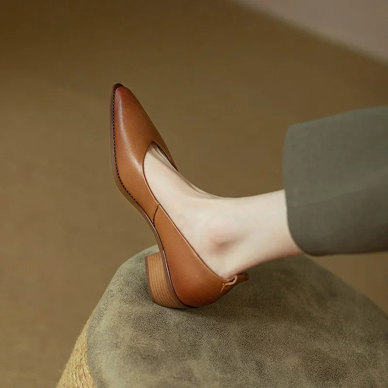 Harriet™ | Women's Block Heel Pumps Pointed Toe Slip On Work Shoes