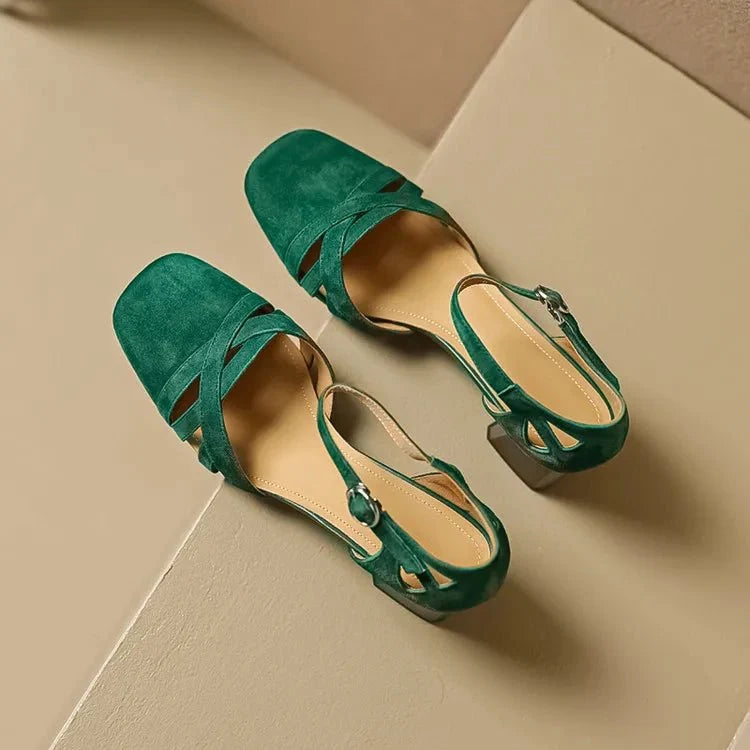 Wilhelmina™ | Caged Strappy Block Heels