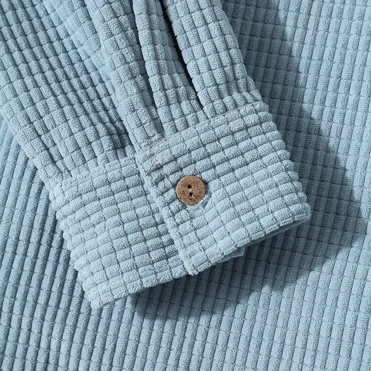 Bordeaux Hooded Cord Shirt