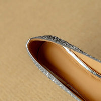 Stella™ | Women's Glitter Block Heel Pumps Pointed Toe Crystal Buckle