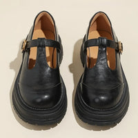 Blythe™ | Women's T-Bar Mary Jane Shoes Round Toe Brogue Low Heel