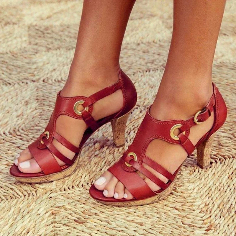 ROSA | Strappy Caged High Heels