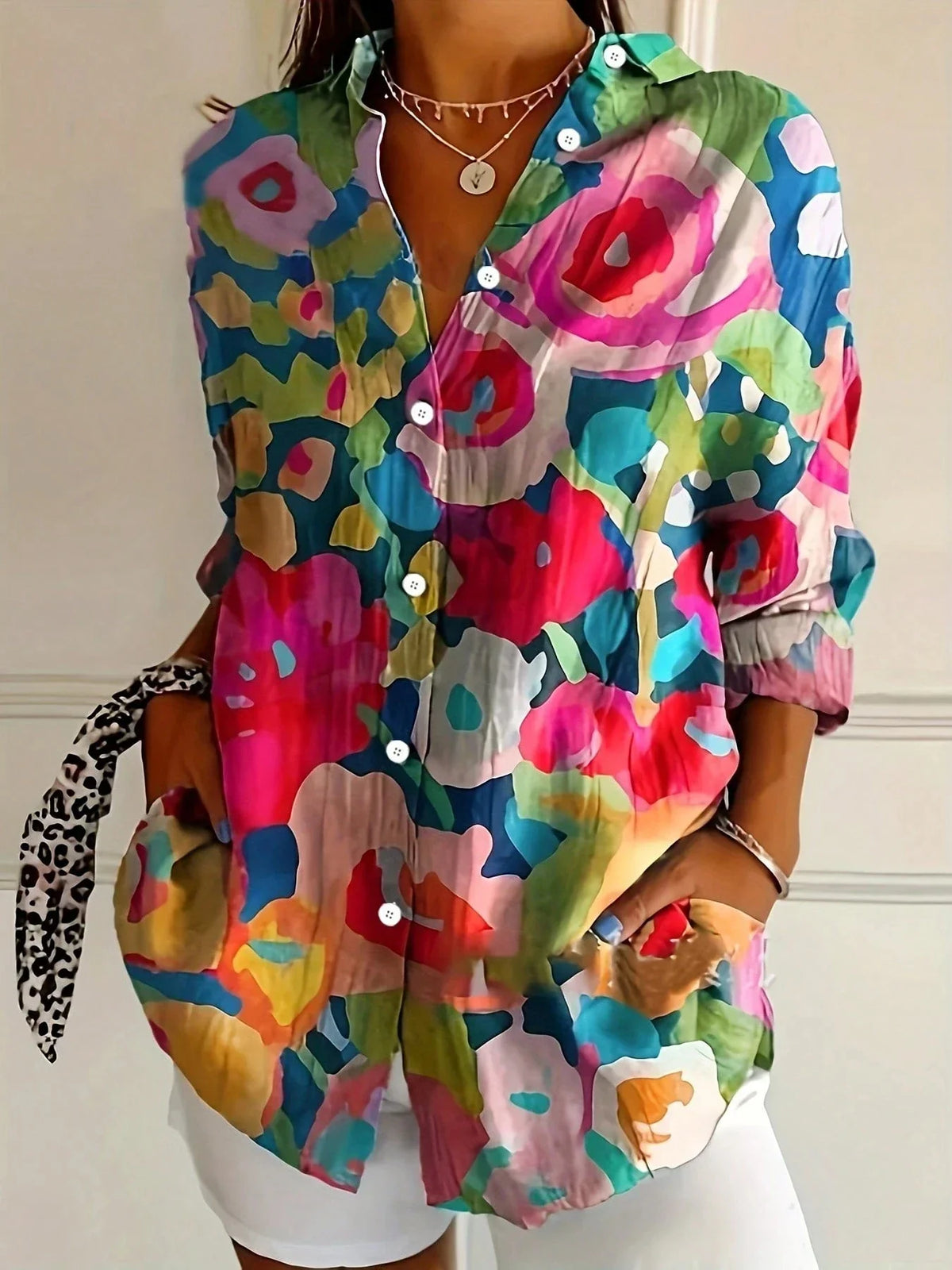 Terri™ | Colorful Blouse with Playful Print