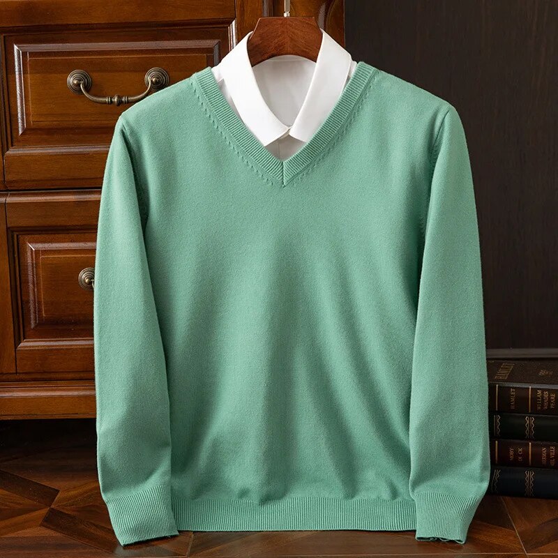 Olympia Cashmere-Feel V-Neck Sweater