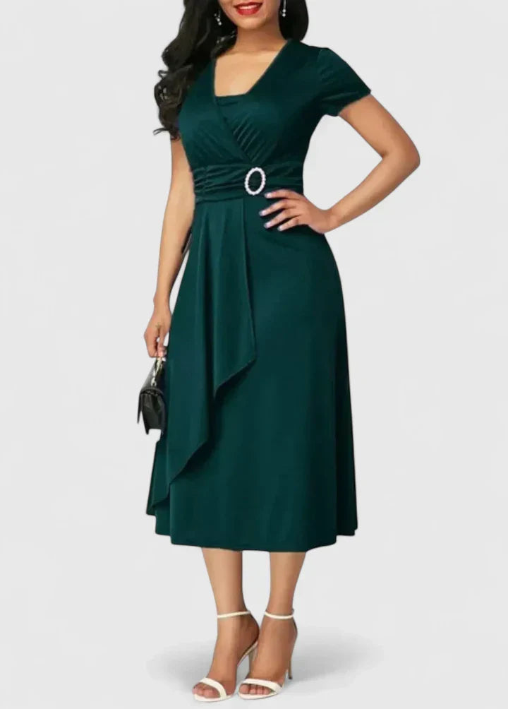 Zhyrelle™ | Chic Midi Dress for Any Occasion