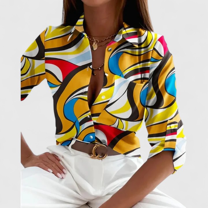 Lisette™ | Chic Long Sleeve Blouse for Any Occasion