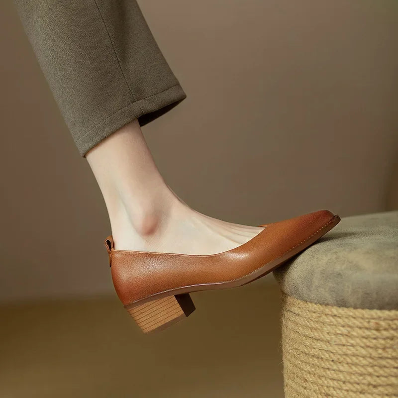 Harriet™ | Women's Block Heel Pumps Pointed Toe Slip On Work Shoes