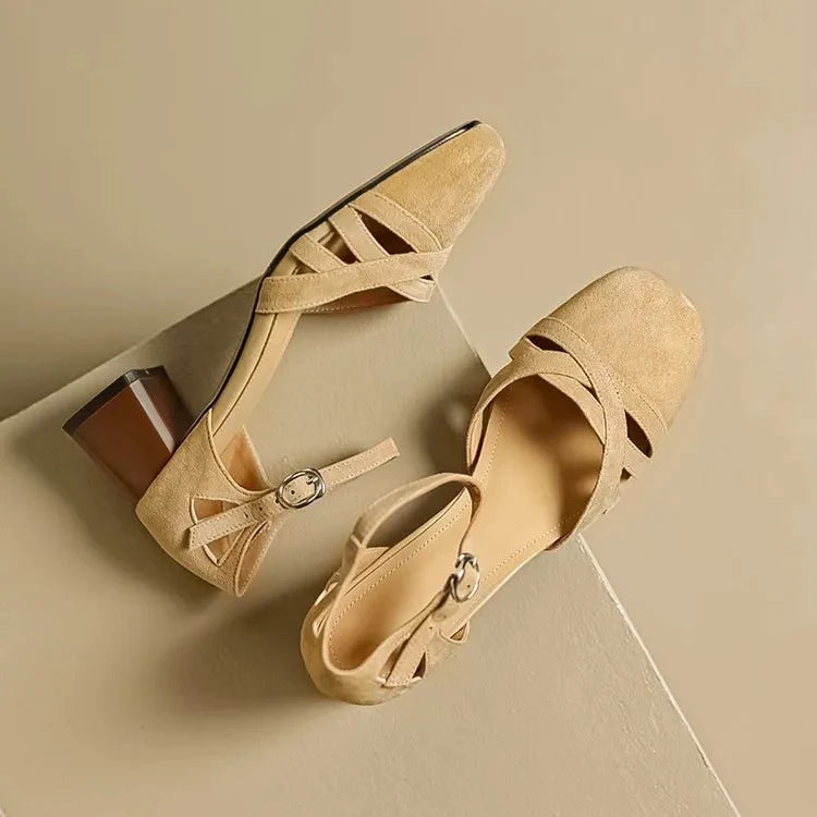 Wilhelmina™ | Caged Strappy Block Heels